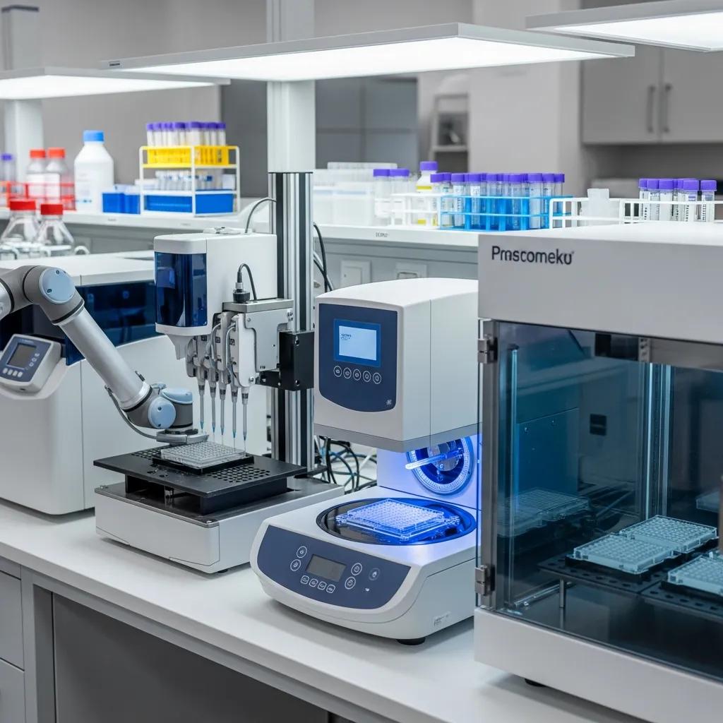 Laboratory automation system processing samples in a modern lab
